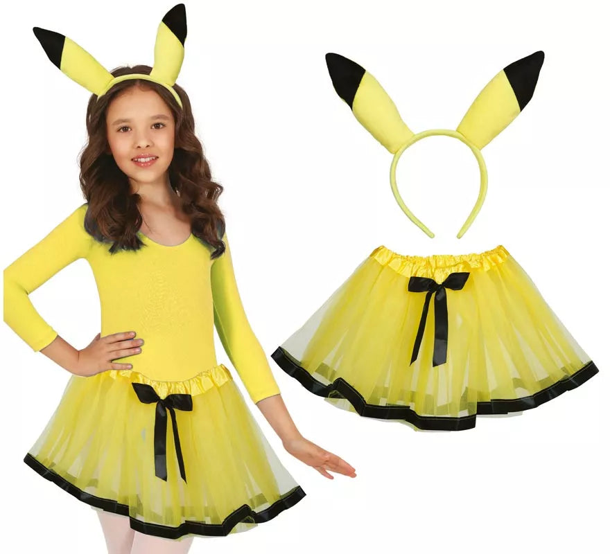 Translation missing: de.Pack Diadema y Tutú de Ratón Amarillo para niña