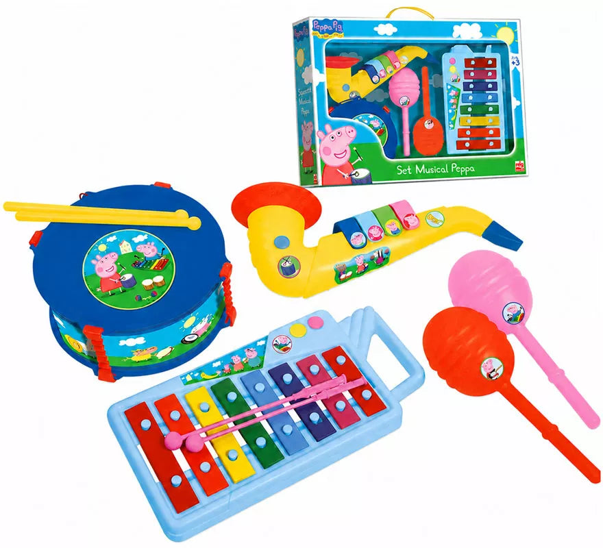 Translation missing: de.Pack Instrumentos Peppa Pig: Xilófono, Tambor, Saxofón y Maracas