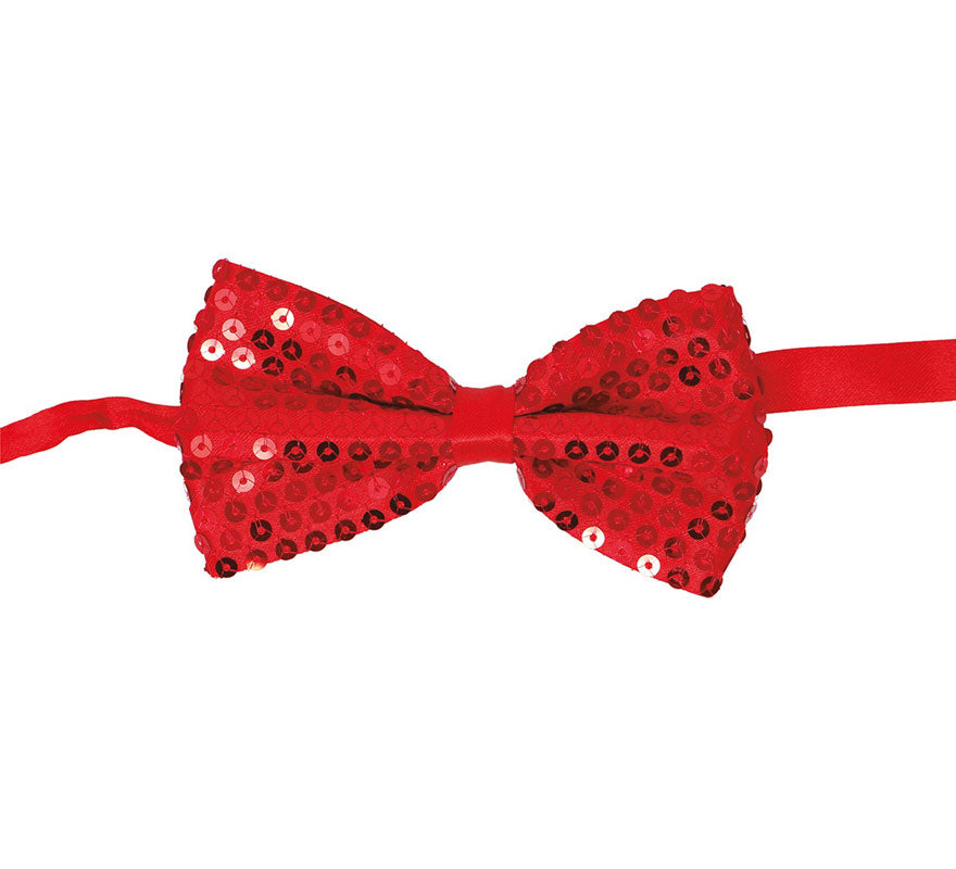 Pajarita de Lentejuelas Roja de 12 cm