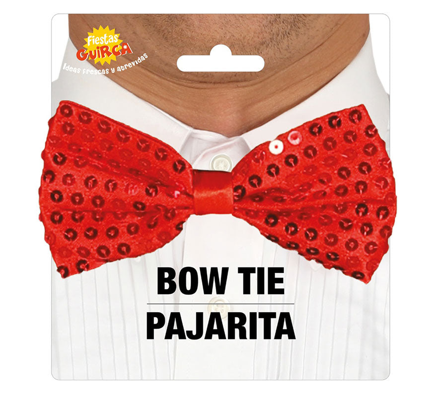 Translation missing: de.Pajarita de Lentejuelas Roja de 12 cm