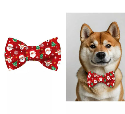 Pajarita Estampada de Papá Noel para perro
