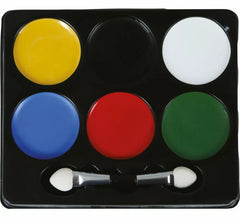 6 Farbpalette mit Pinseln
