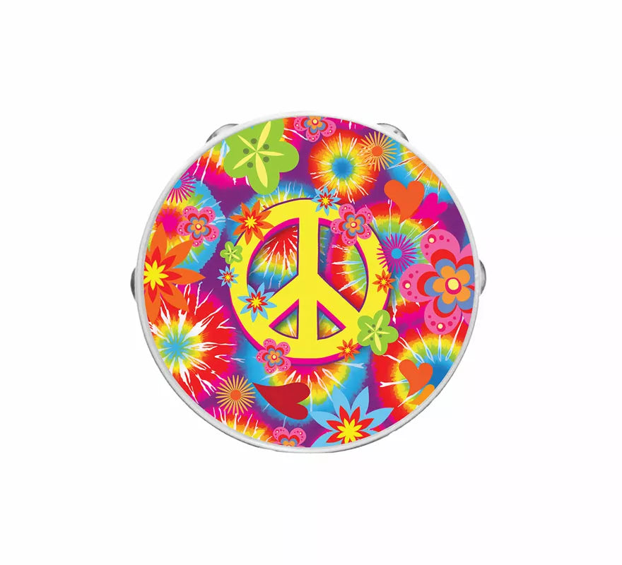 Translation missing: de.Pandereta Hippie multicolor de 17 cm