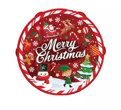 13 cm großes PVC-Tamburin „Merry Christmas“.