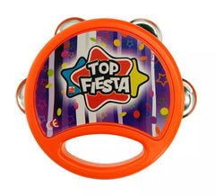 11,5 cm orangefarbenes Plastiktamburin