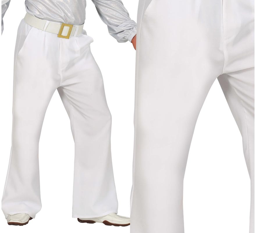 Translation missing: de.Pantalón Blanco de Disco para Hombre