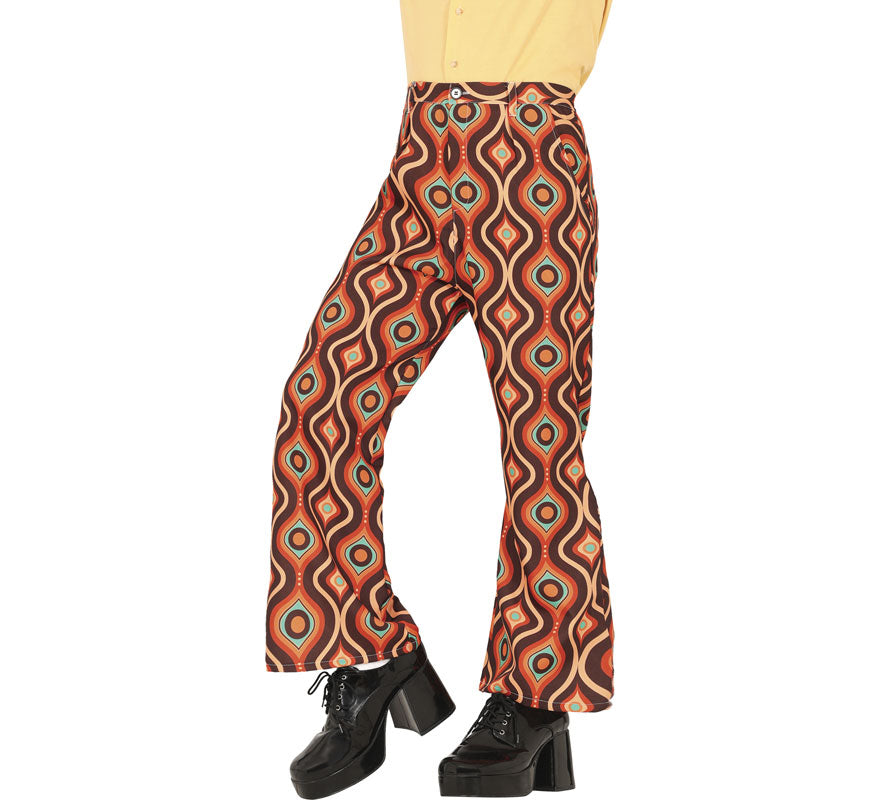 Translation missing: de.Pantalón Estampado curvas de los años 70 adulto