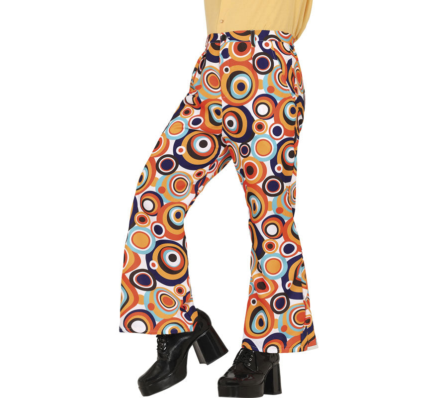 Translation missing: de.Pantalón Estampado lunares de los años 70 adulto