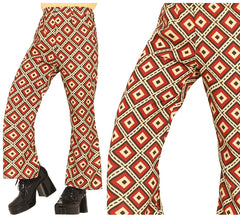 Hose mit Rautenmuster im Stil der 70er Jahre für Erwachsene