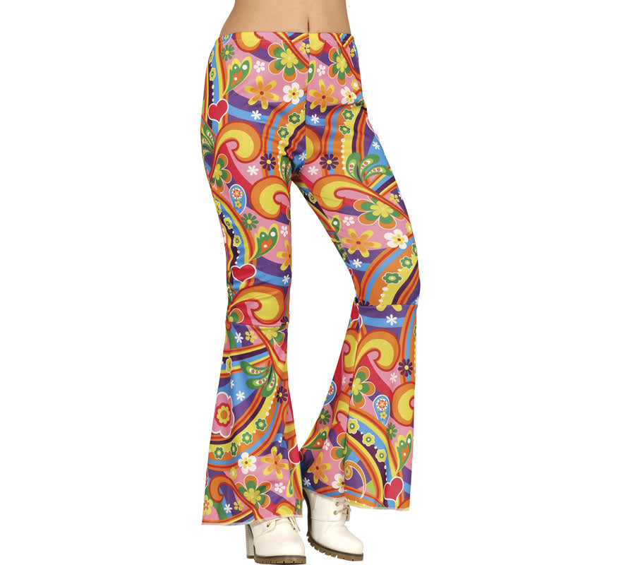 Pantalón Hippie Flores multicolor para mujer