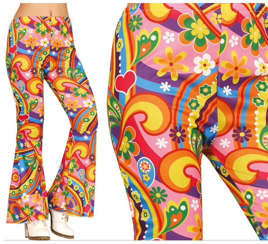 Pantalón Hippie Flores multicolor para mujer