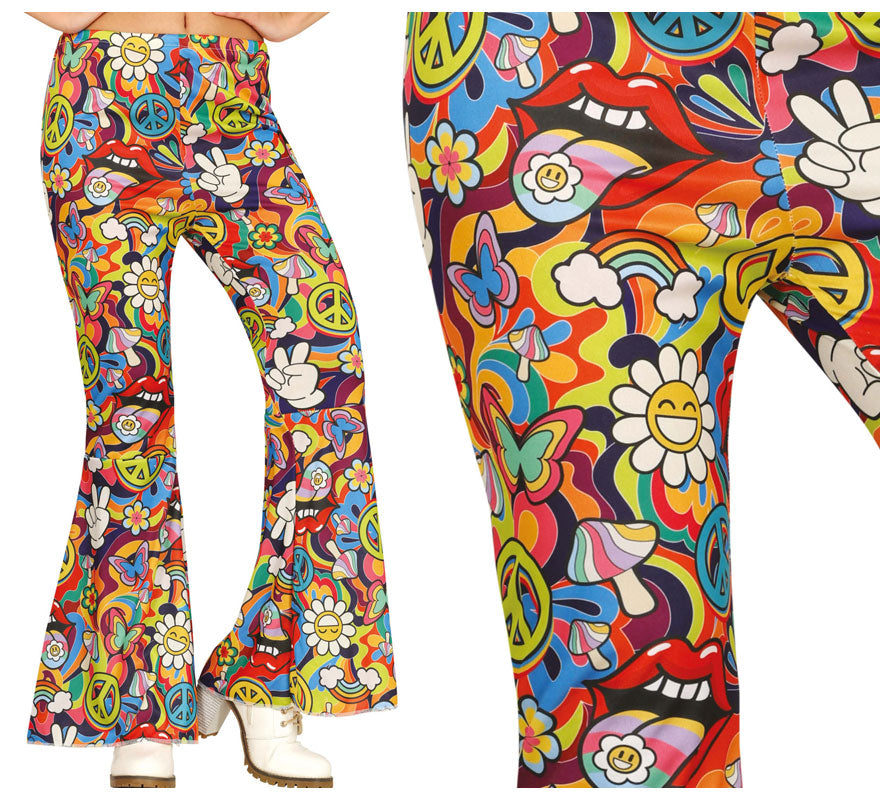 Translation missing: de.Pantalón Hippie Paz y Amor para mujer