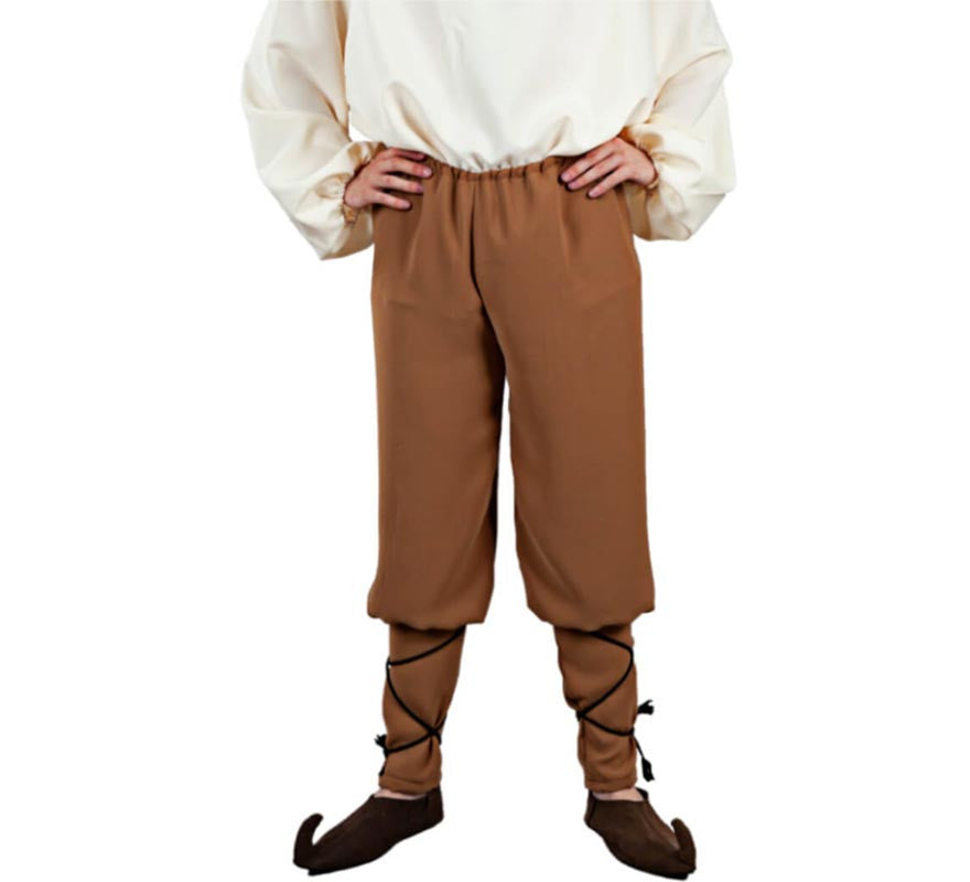 Translation missing: de.Pantalón Medieval de Tabernero marrón para hombre