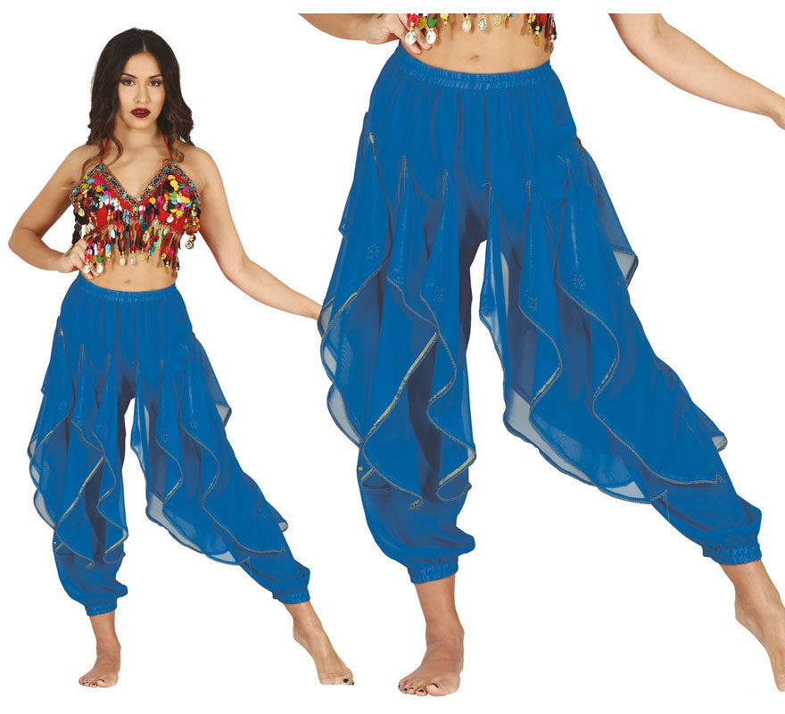 Translation missing: de.Pantalones Danza del Vientre azul para mujer