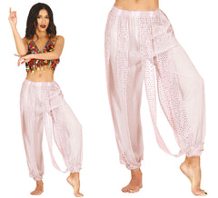 Weiße Bauchtanzhose für Damen