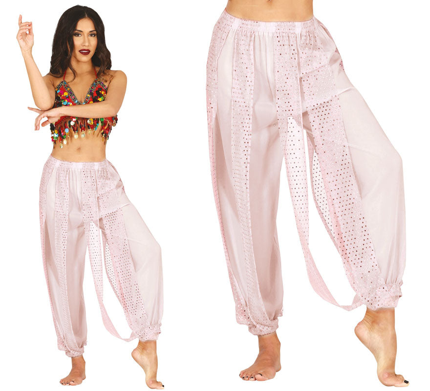 Translation missing: de.Pantalones Danza del Vientre blanco para mujer