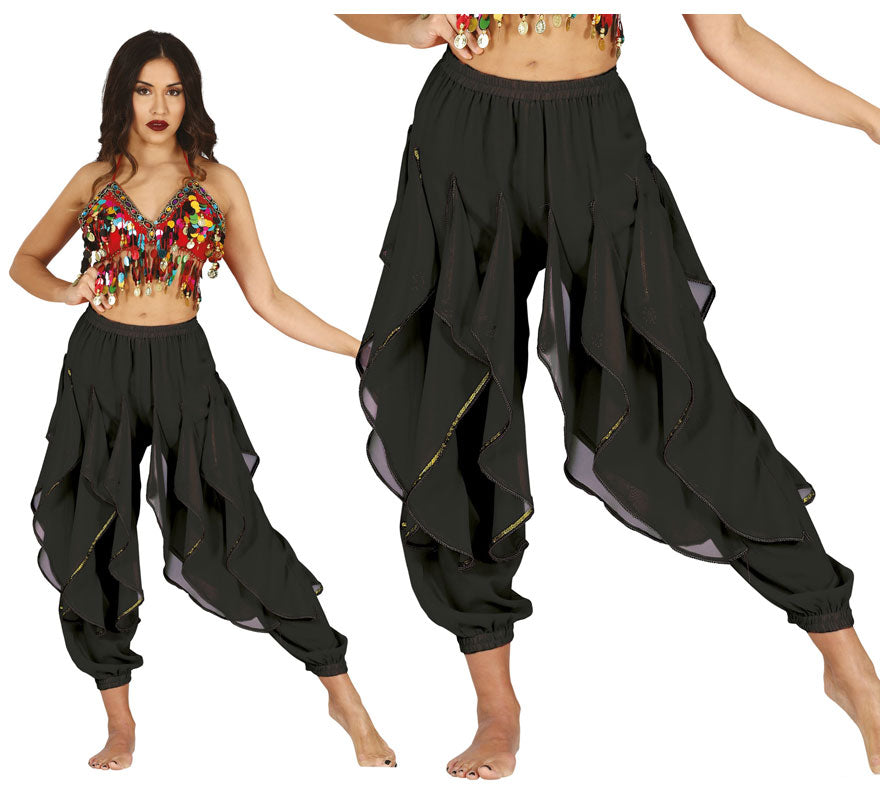 Translation missing: de.Pantalones Danza del Vientre negro para mujer