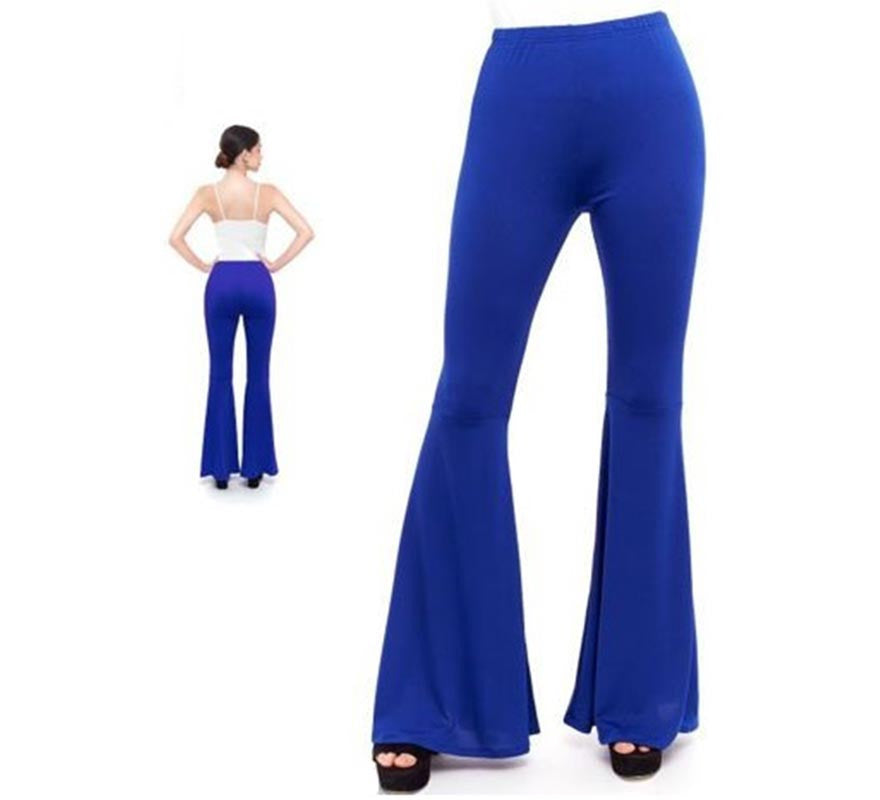 Translation missing: es.Pantalones de Campana de Punto color Azul para mujer