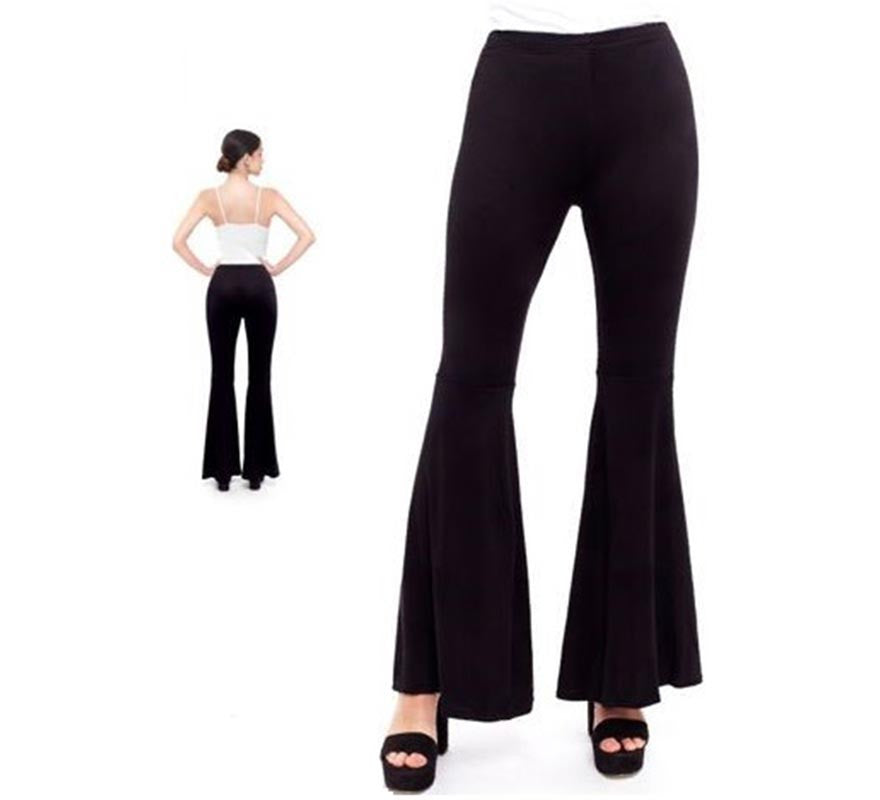 Translation missing: de.Pantalones de Campana de Punto color Negro para mujer