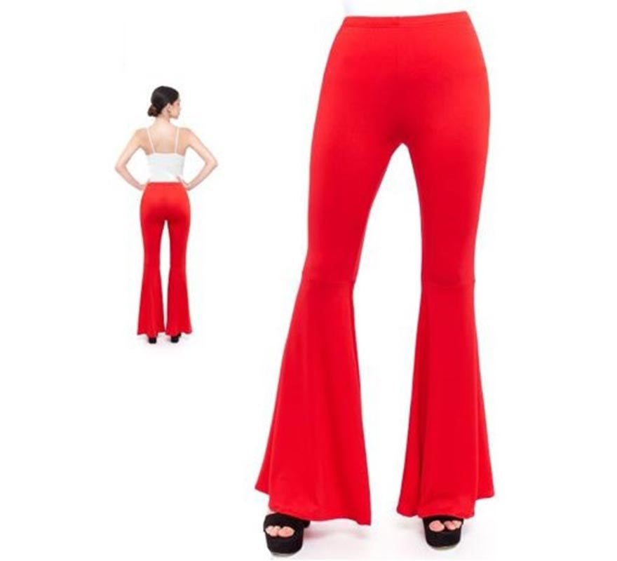 Translation missing: es.Pantalones de Campana de Punto color Rojo para mujer