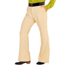 Beige 70er Discohose für Herren