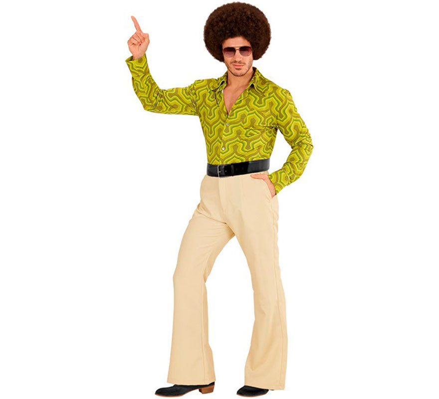 Translation missing: de.Pantalones Disco Años 70 beige para hombre