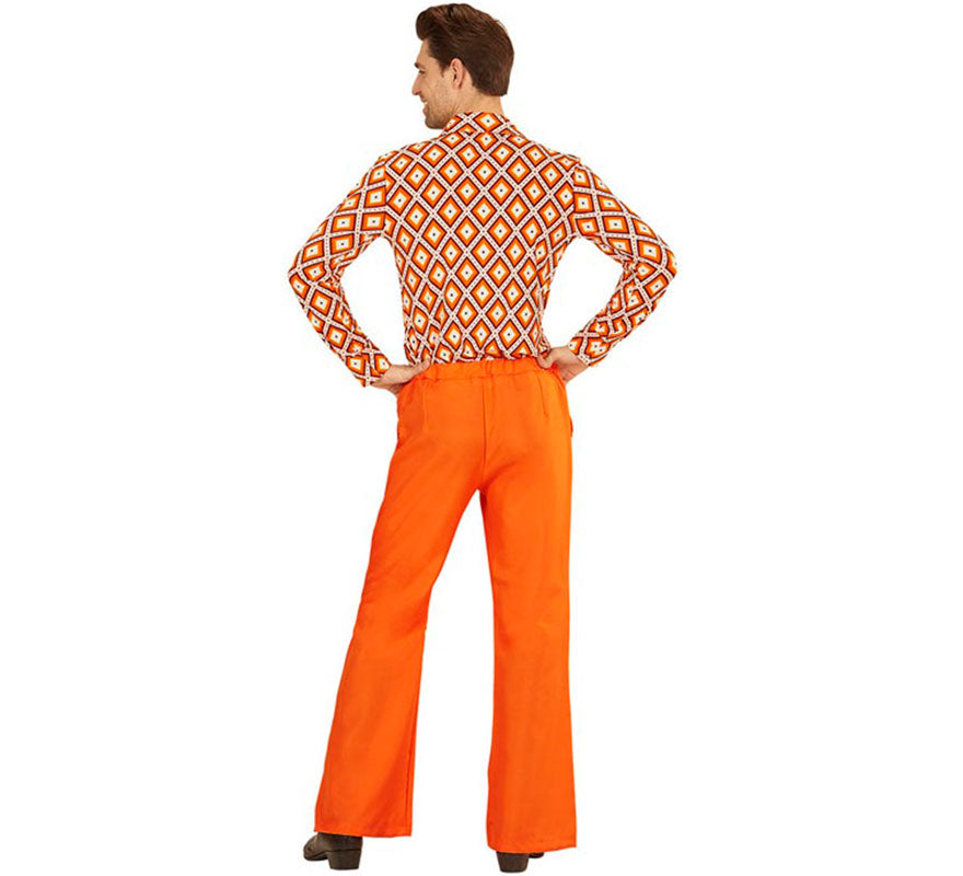 Translation missing: de.Pantalones Disco Años 70 naranja para hombre