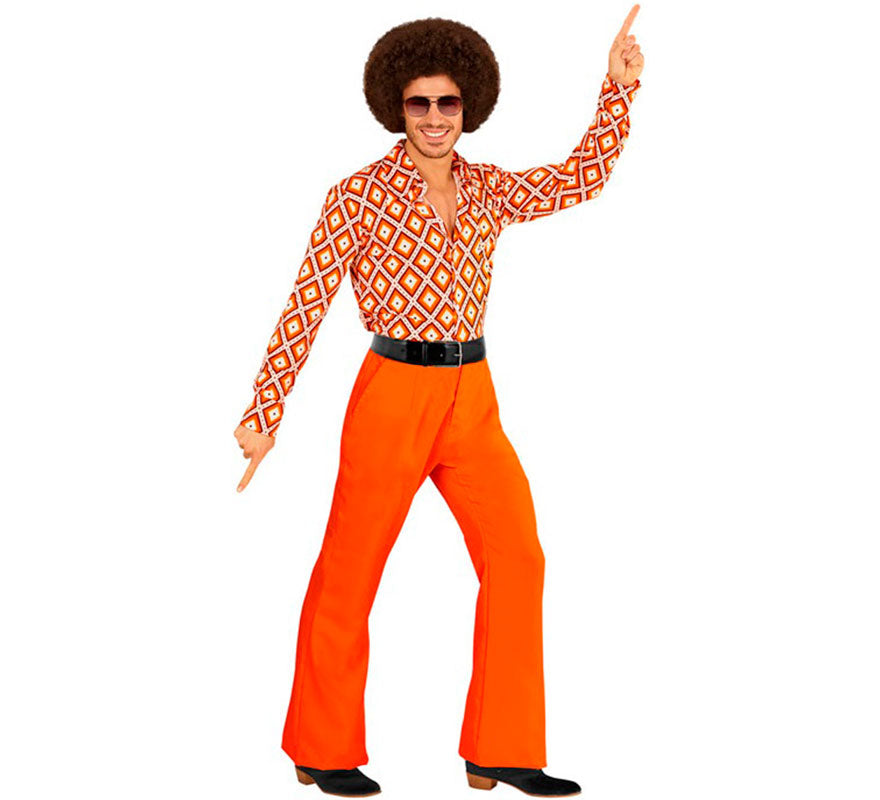 Translation missing: de.Pantalones Disco Años 70 naranja para hombre