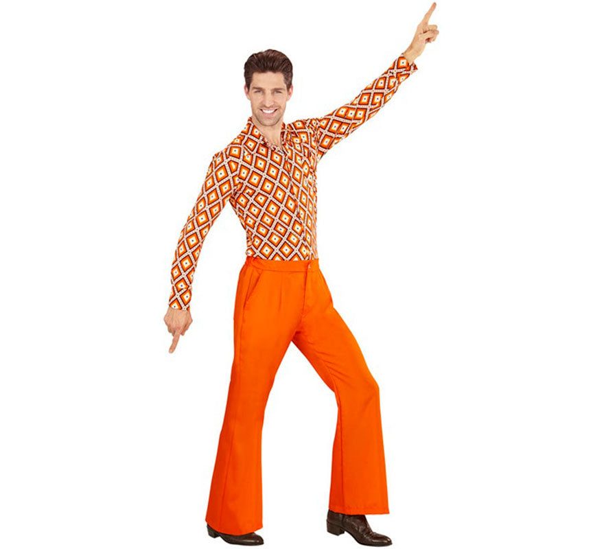 Translation missing: de.Pantalones Disco Años 70 naranja para hombre