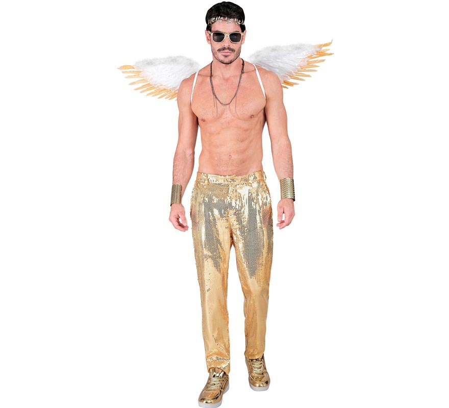 Translation missing: de.Pantalones dorado con lentejuelas para hombre