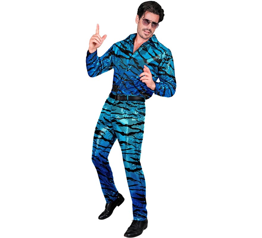 Pantalones Fiesta animal print azul para hombre