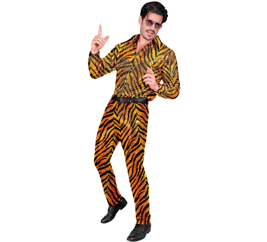 Translation missing: de.Pantalones Fiesta animal print dorado para hombre