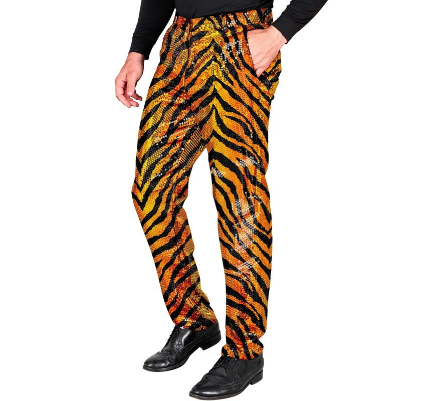 Pantalones Fiesta animal print dorado para hombre