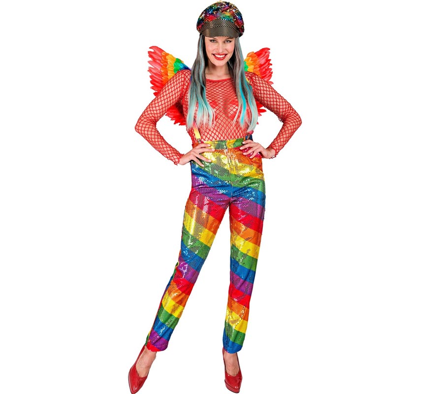 Translation missing: de.Pantalones Fiesta franjas multicolor para mujer