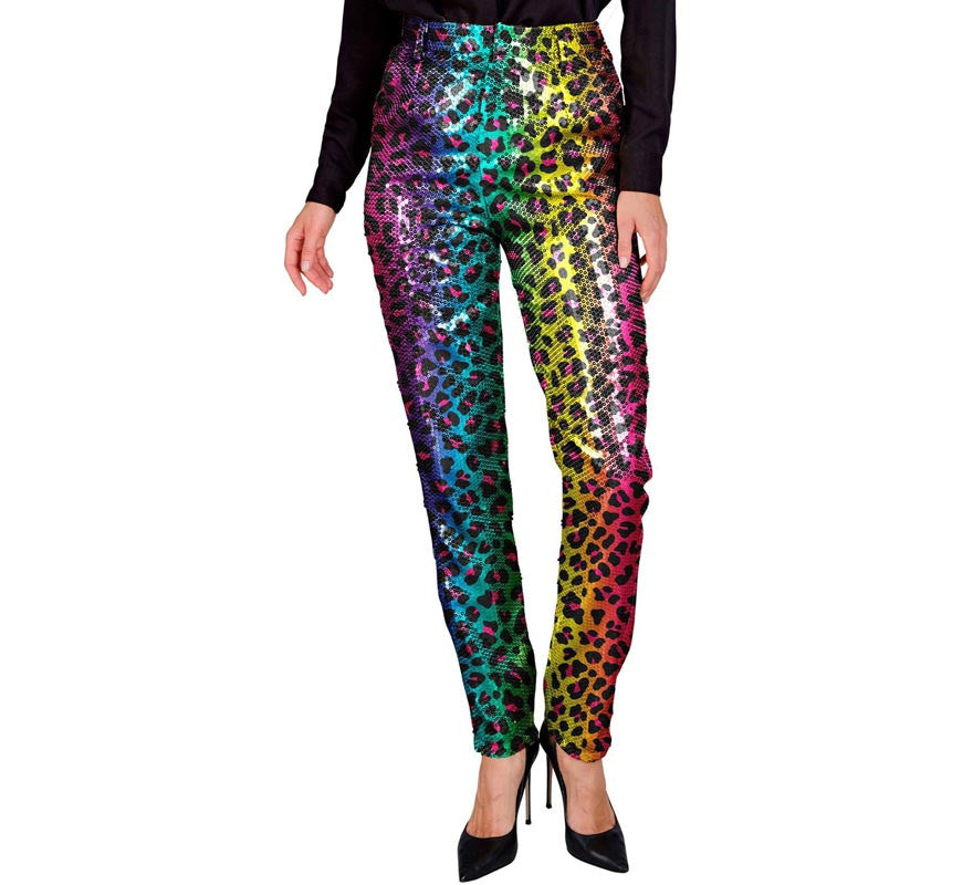 Translation missing: de.Pantalones Moda Fiesta Animal Print multicolor para mujer