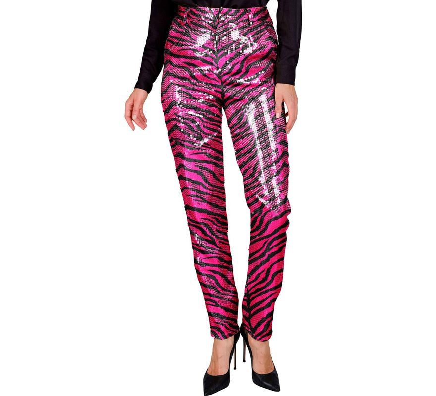 Translation missing: de.Pantalones Party Fashion Animal Print fucsia para mujer