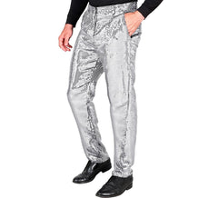 Silberne Hose mit Pailletten für Herren