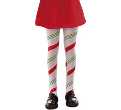 Gestreifte Strumpfhose mit Schleife für Kinder - Weihnachten