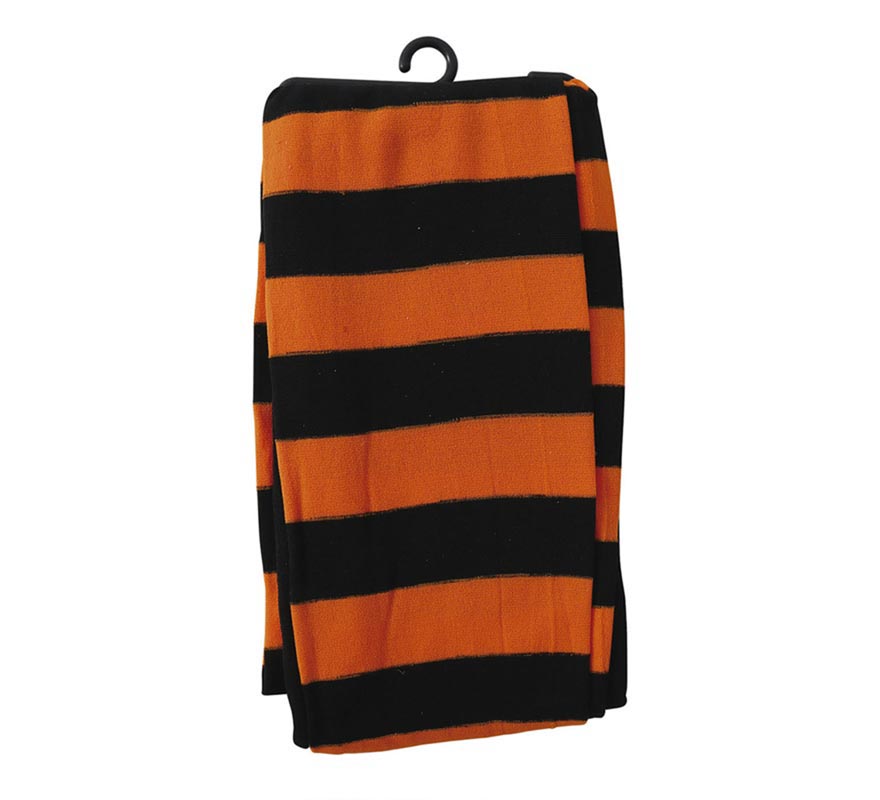 Pantys a Rayas naranja y negro