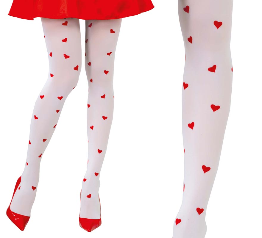 Translation missing: de.Pantys blancas con Corazones rojos