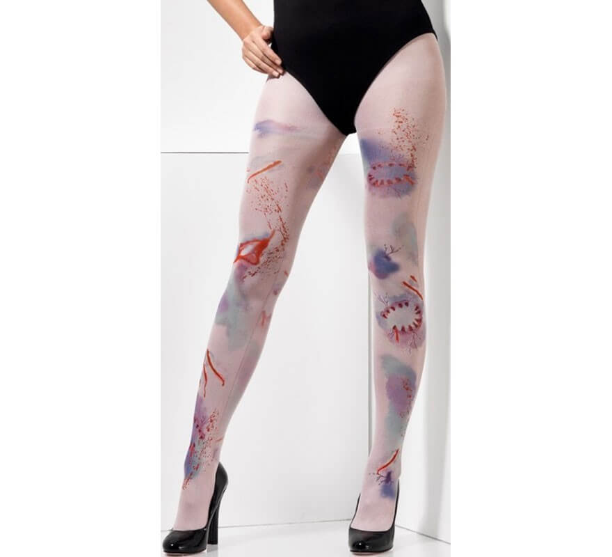 Translation missing: de.Pantys Blancas con impresión de Heridas para mujer