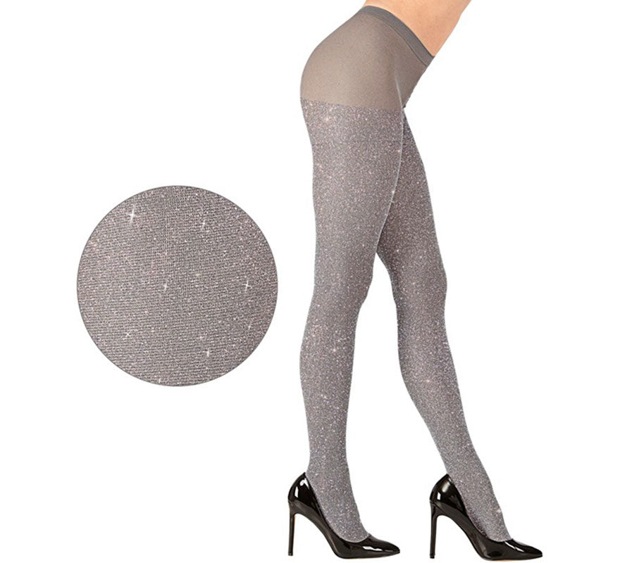 Translation missing: de.Pantys Brillantes plateados de 40 DEN para mujer