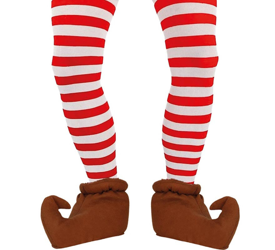 Translation missing: de.Pantys de Elfo Navideño a rayas rojas y blancas adulto