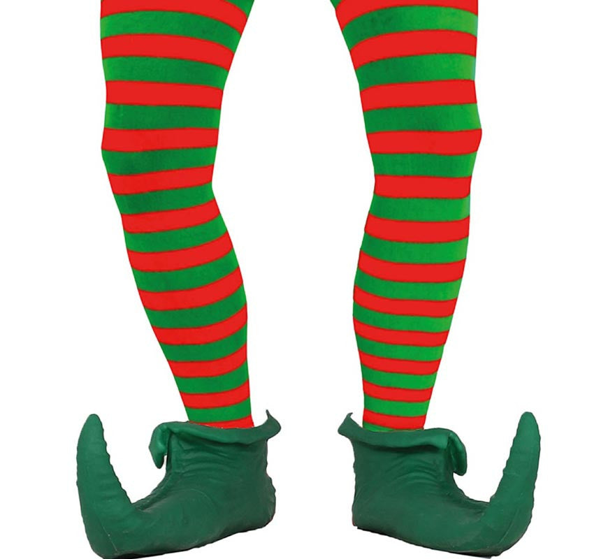 Translation missing: de.Pantys de Elfo Navideño a rayas rojas y verdes adulto