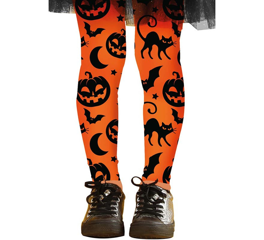 Translation missing: de.Pantys de Halloween naranjas Infantiles