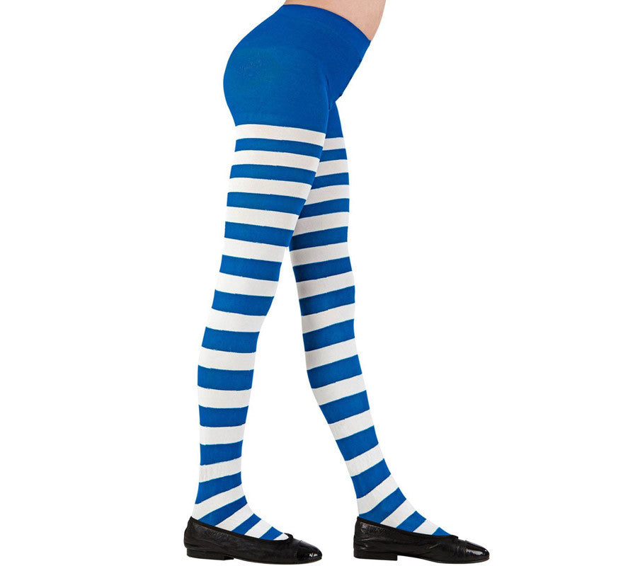 Translation missing: de.Pantys de Rayas Blancas y Azules 70 deniers Infantiles