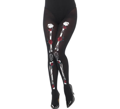 Pantys del Día de muertos Negras