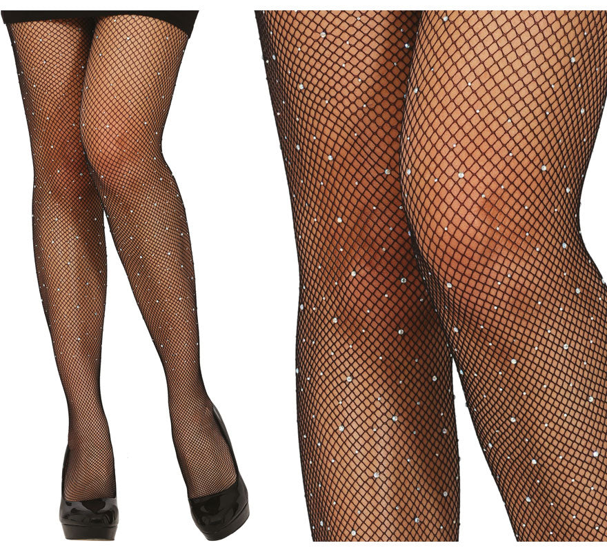 Translation missing: de.Pantys medias Malla Pequeña con pedrería en varios colores adulto