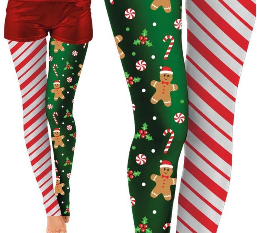 Translation missing: de.Pantys Navideñas doble estampado rayas y galleta adulto