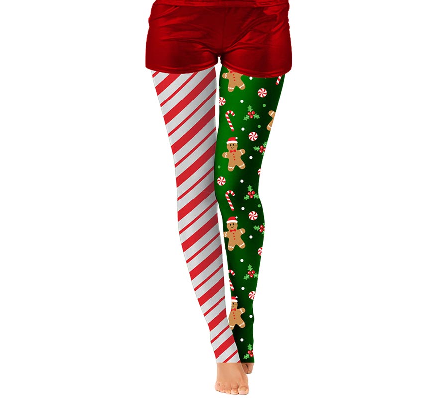 Translation missing: de.Pantys Navideñas doble estampado rayas y galleta adulto